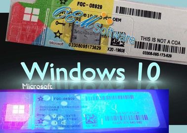 La clé Windows 10 de produit de Windows de PC/ordinateur portable, gagnent 10 pro paquets au détail DVD d'OEM de clé