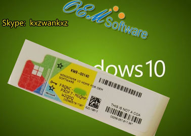 La clé en ligne de vente au détail d'autocollant de Coa de Windows 10 d'activation appliquent à l'ordinateur portable de PC