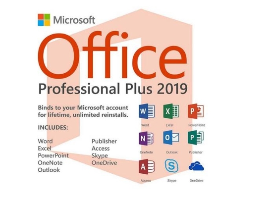 Activez en ligne la milliseconde Office 2019 pro plus la clé 2019 au détail professionnelle pour le PC