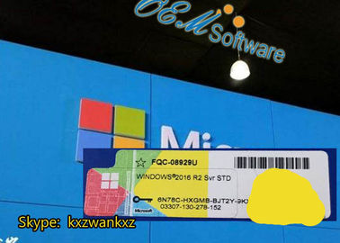 Permis de vente au détail d'autocollant de Coa d'hologramme de clé du produit R2 de Windows Server 2016 de fonctionnaire