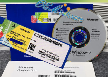 Autocollant professionnel DVD de COA d'hologramme de clé d'OEM de paquet d'OEM de boîte de Windows 7 d'ordinateur