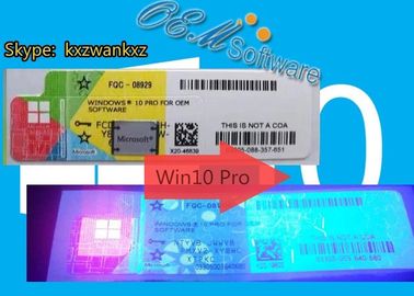 L'autocollant de Coa de Windows 10 d'ordinateur, gagnent le label d'hologramme de clé d'OEM de 10 professionnels