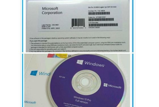 Boîte en ligne de l'activation DVD de pro paquet d'OEM de Windows 10 d'expédition de DHL
