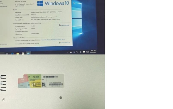 Clé de la victoire 10 d'activation de l'autocollant 2PC de Coa de Windows 10 pro pro pour l'ordinateur portable