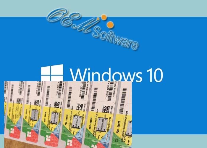 Clé de produit de PC de la victoire 10 d'ESD pro, travail en ligne de pro autocollant de Coa de Windows 10 de paquet d'OEM