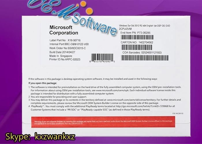 Paquet économique de clé de permis de norme des versions 2019 de Windows Server 2012