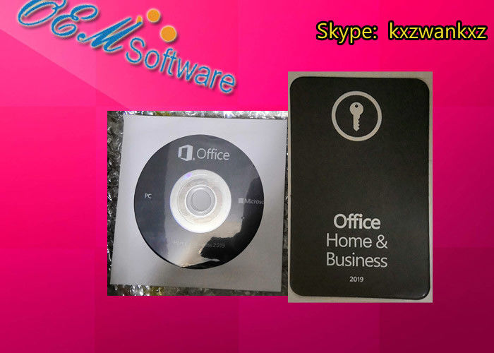 Maison et affaires actives en ligne de Microsoft Office H 2019 et boîte au détail de la carte principale PKC DVD de B